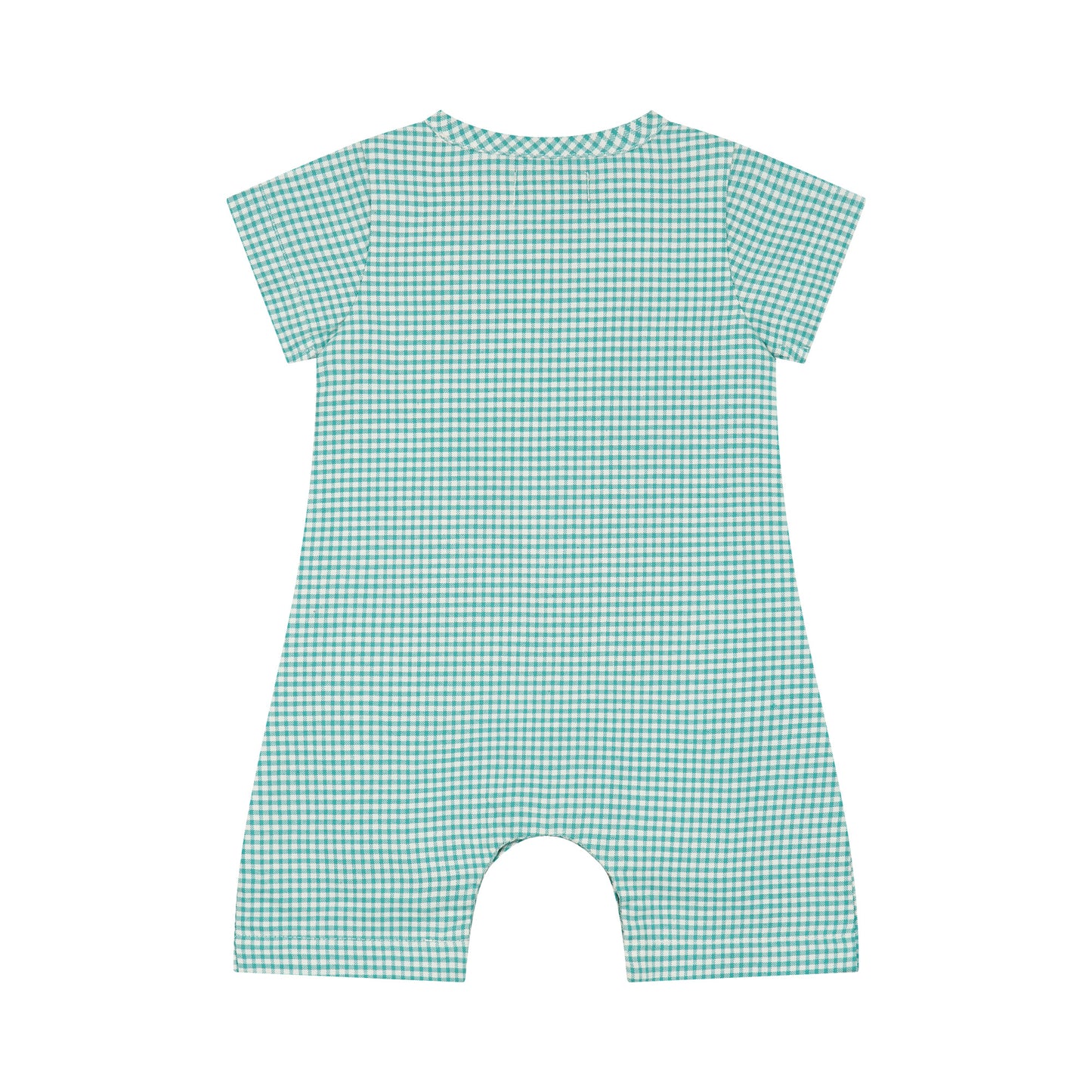 Shorts mit Vichy-Stickerei