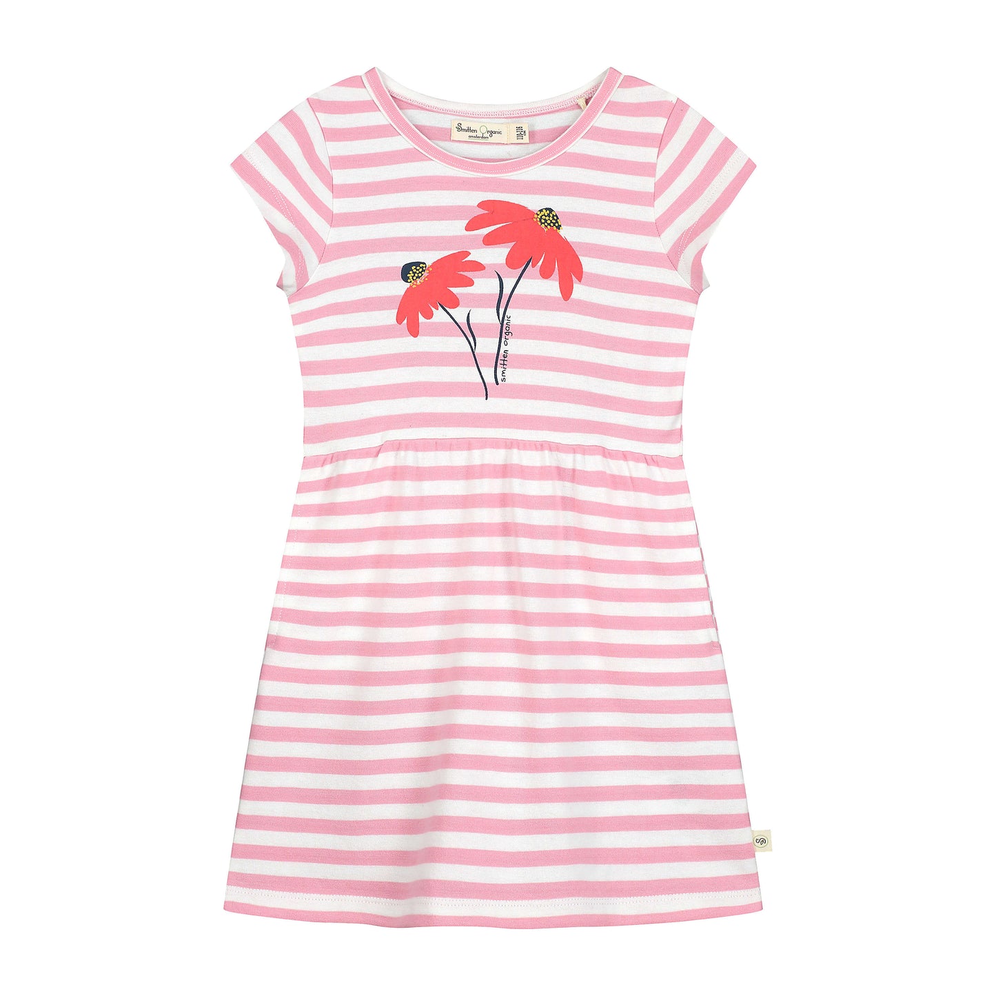 Daisy Print Yarn Dyed Jersey Evase Dress