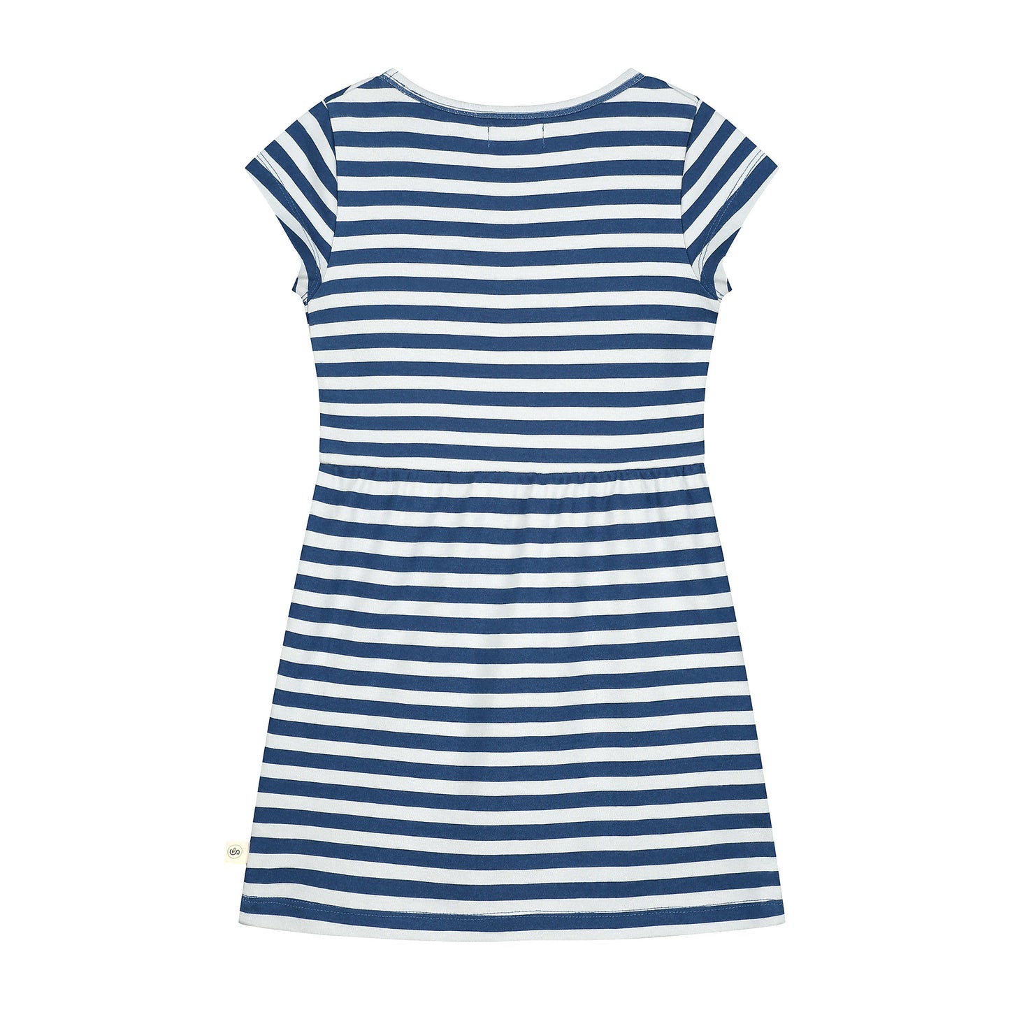 Daisy Print On Striped Jersey Evase Dress