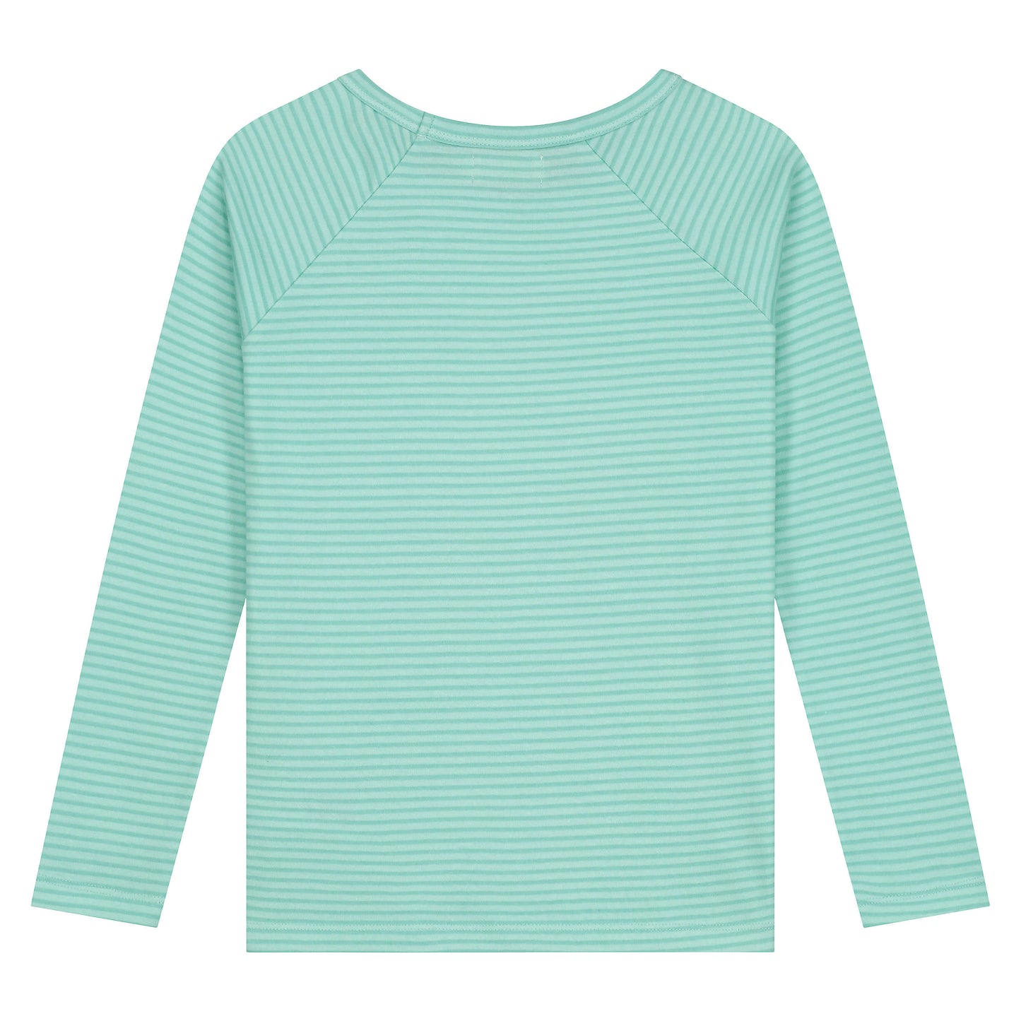 Reflektionsdruck auf bedrucktem gestreiftem T-Shirt LS