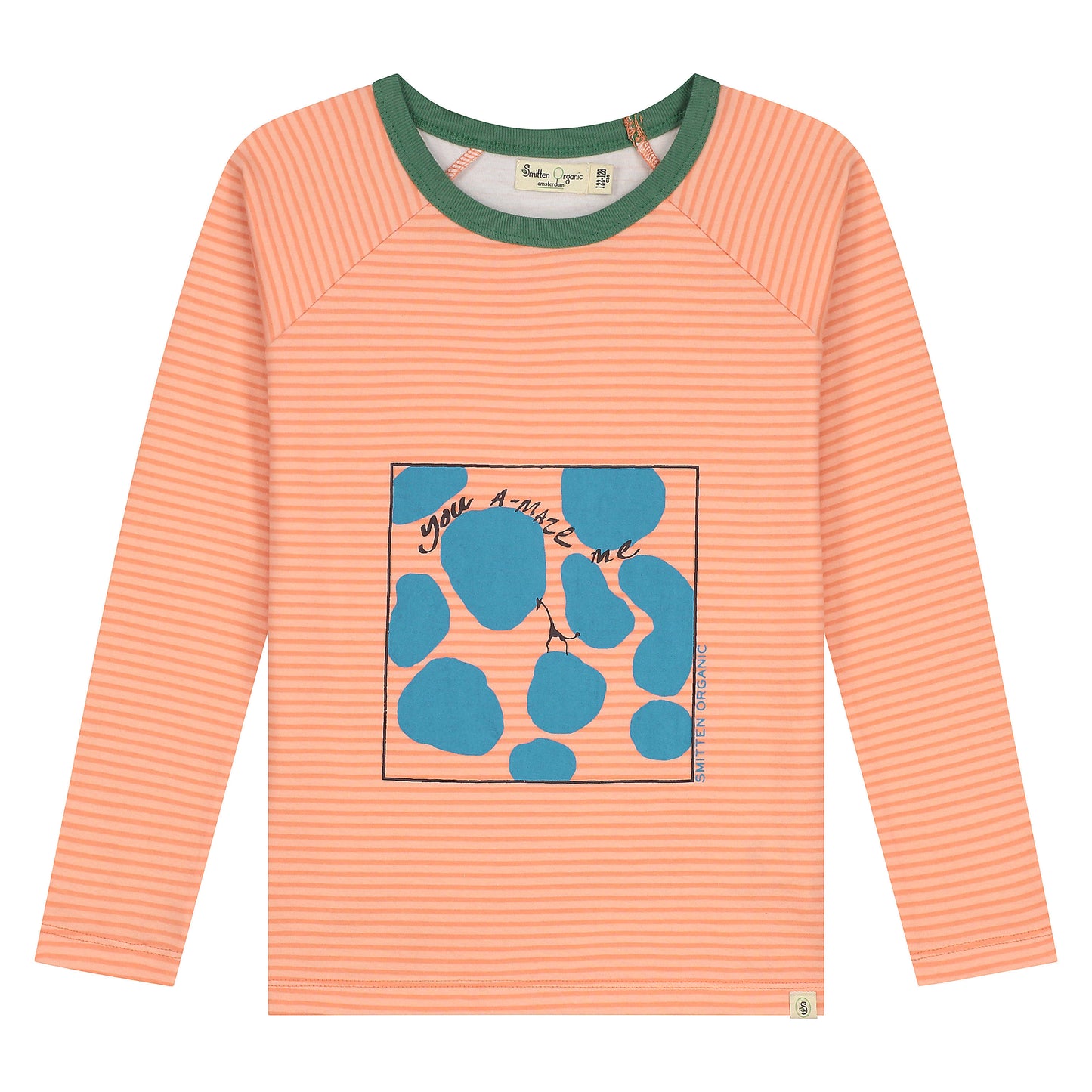 You Amaze me Print op bedrukt gestreept T-shirt LS