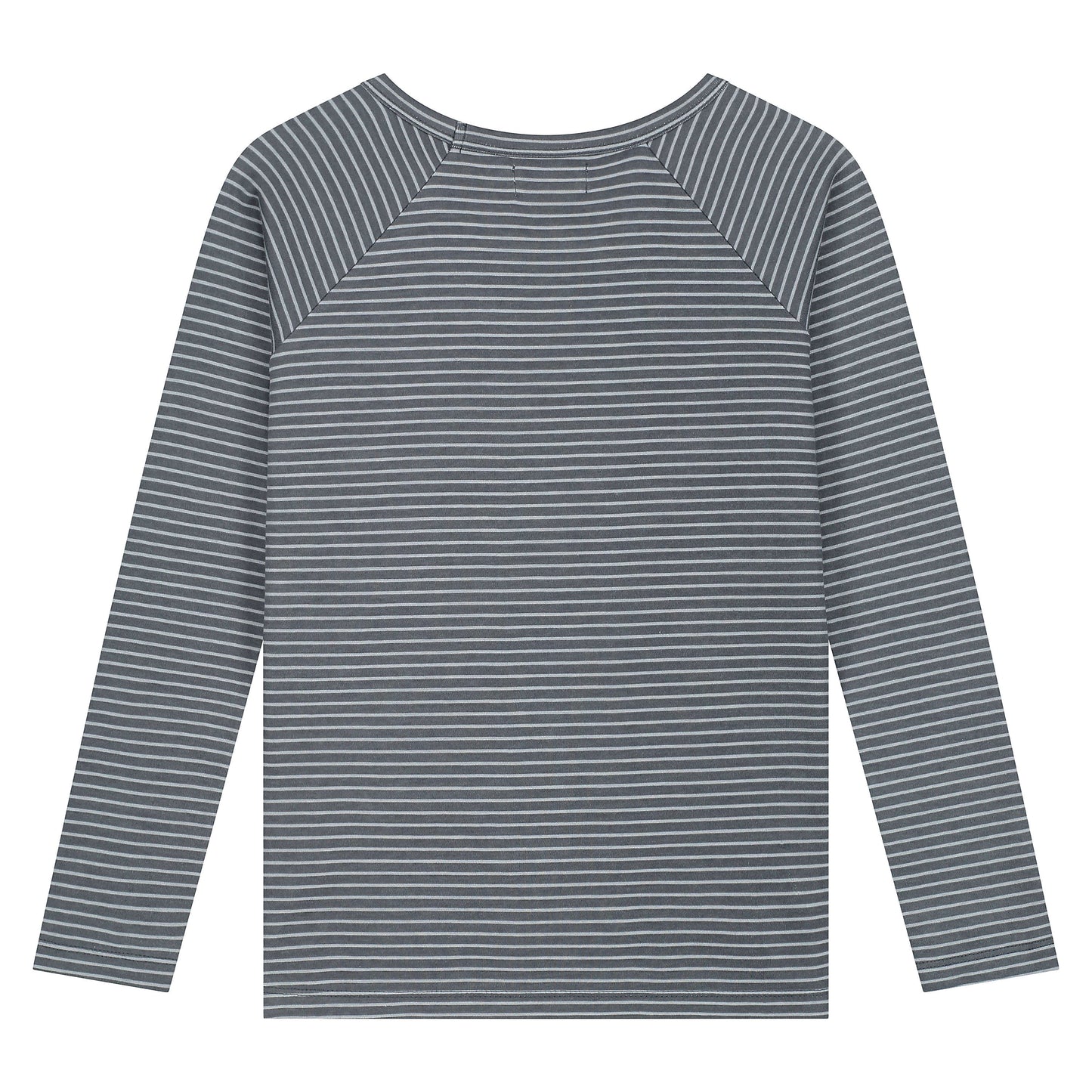 Zebra auf Trampolin Print auf bedrucktem gestreiftem T-Shirt LS