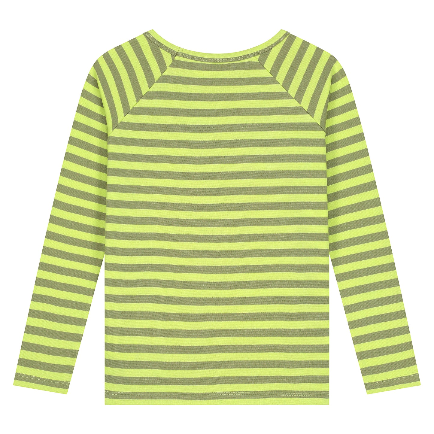 Reflexionsdruck auf garngefärbtem Streifen-T-Shirt mit langen Ärmeln