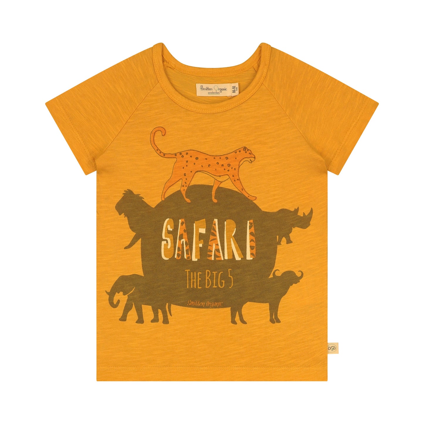 'Safari Big Five' geel T-shirt met korte mouwen