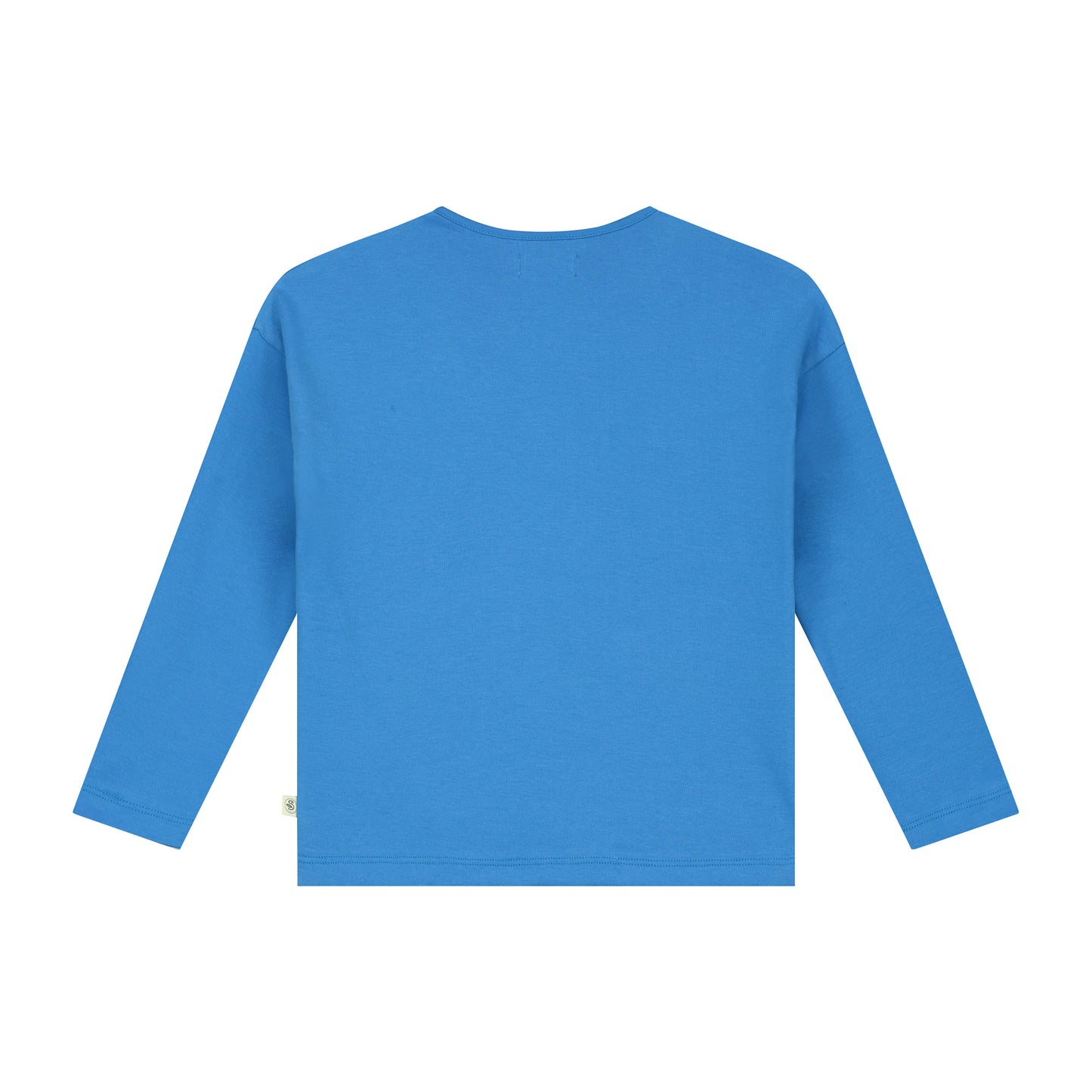 Blauw zwaargewicht T-shirt met lange mouwen