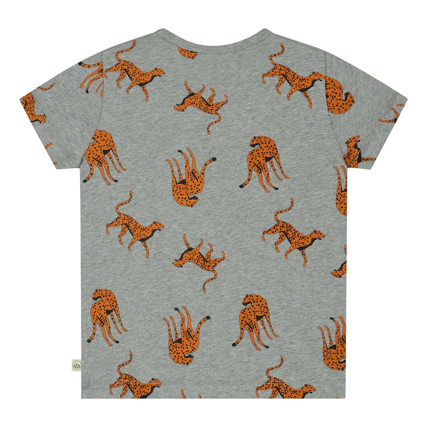 Safari luipaard all over unisex grijs gemêleerd T-shirt SS