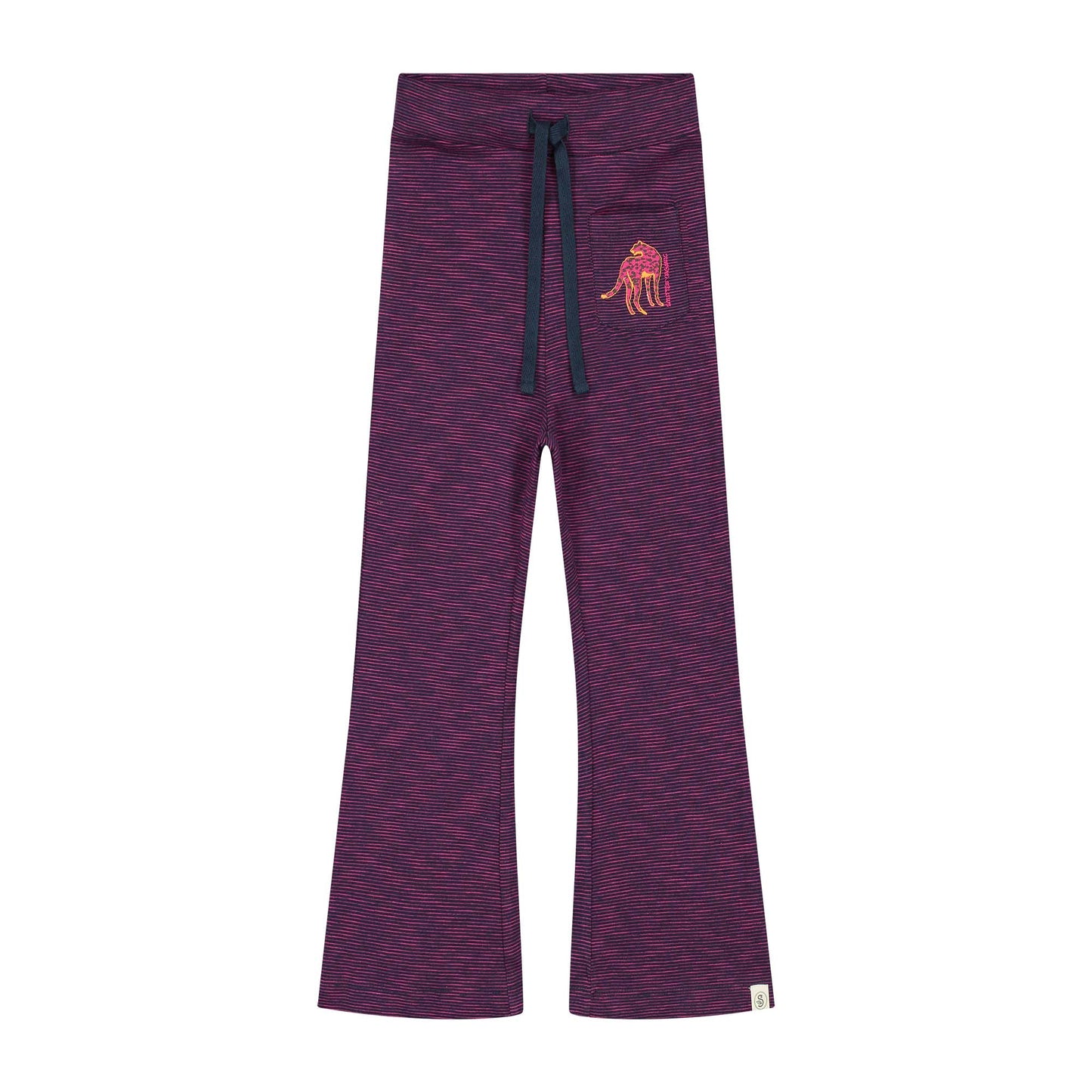 Safari pantalon met geborduurde luipaarden voor meisjes