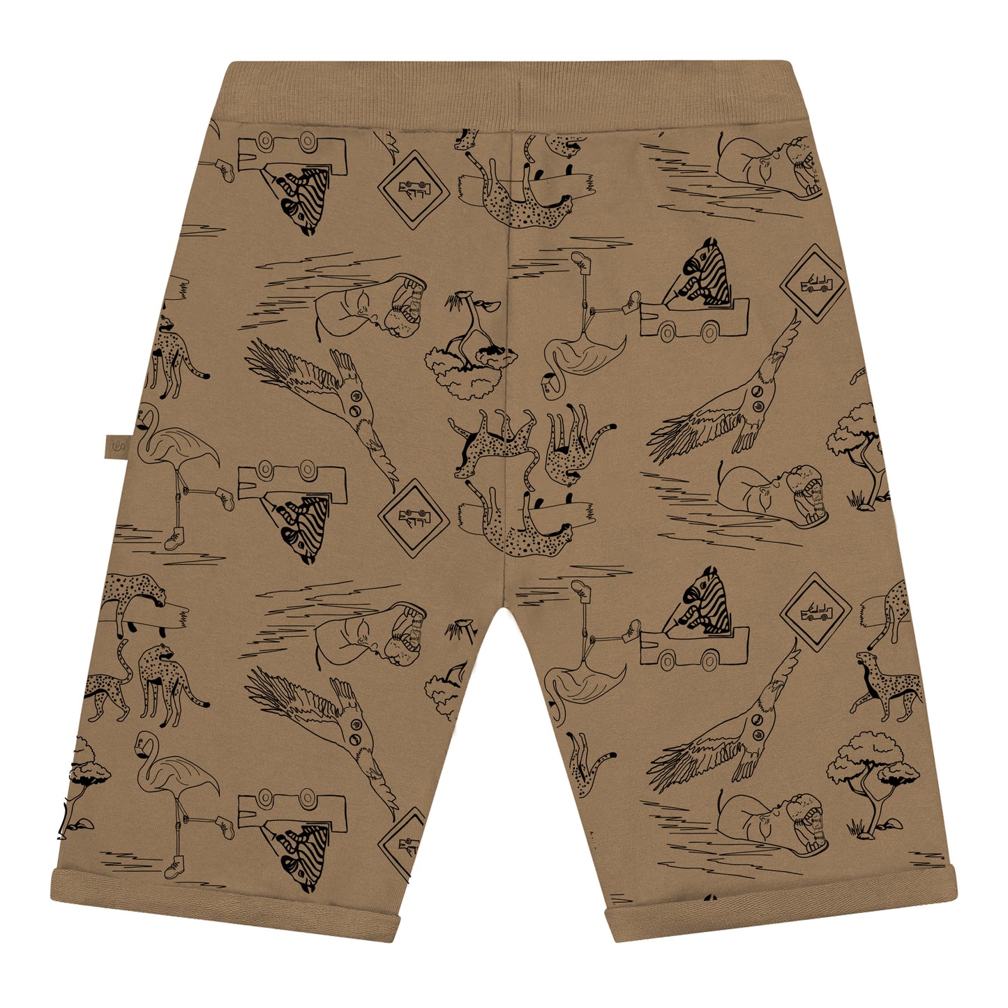 Safari all over unisex khaki Bermuda
