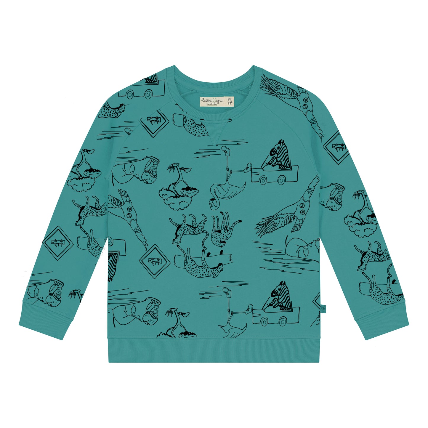 Safari all over green blue Sweatshirt