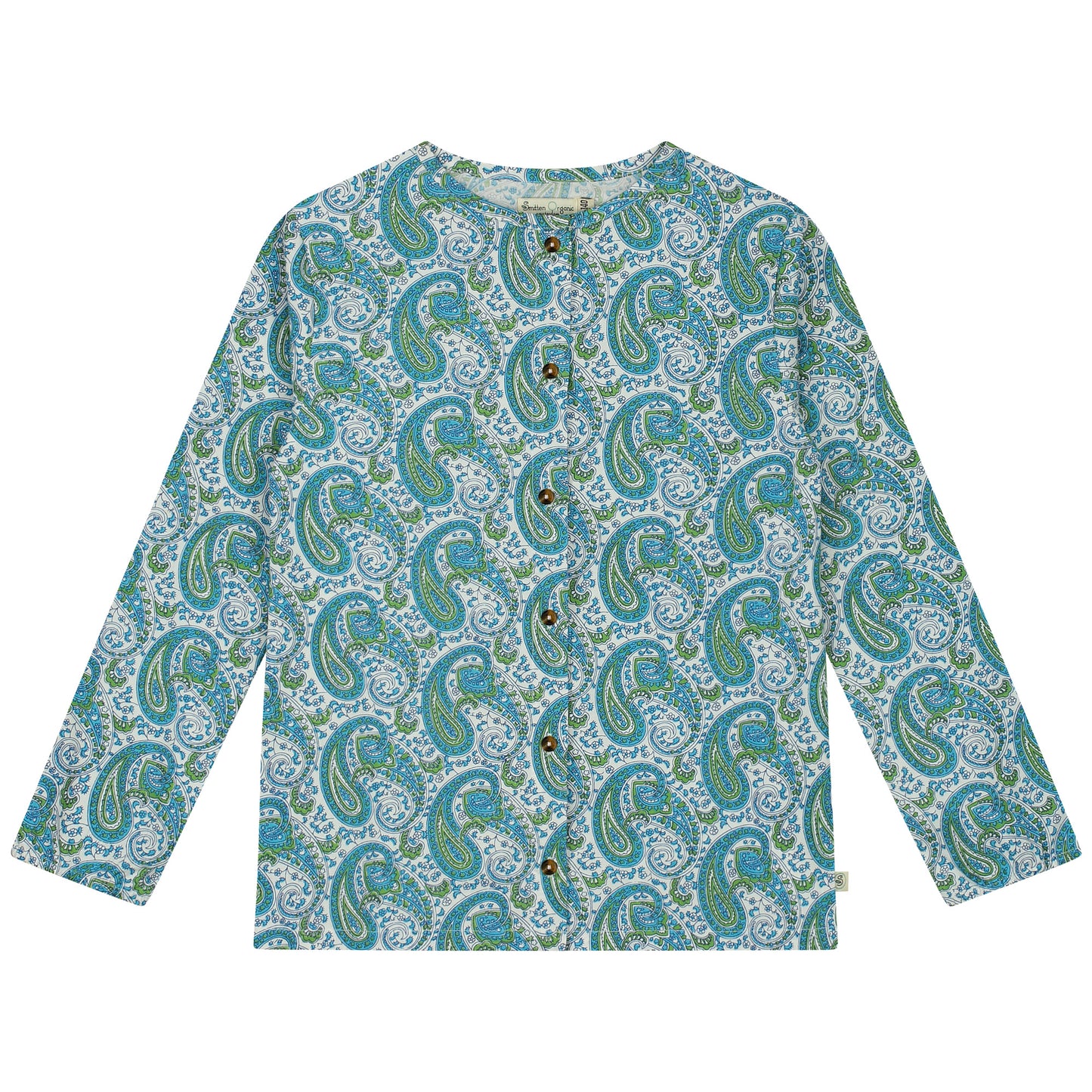 All Over Paisley Print Woven Long Sleeve Blouse