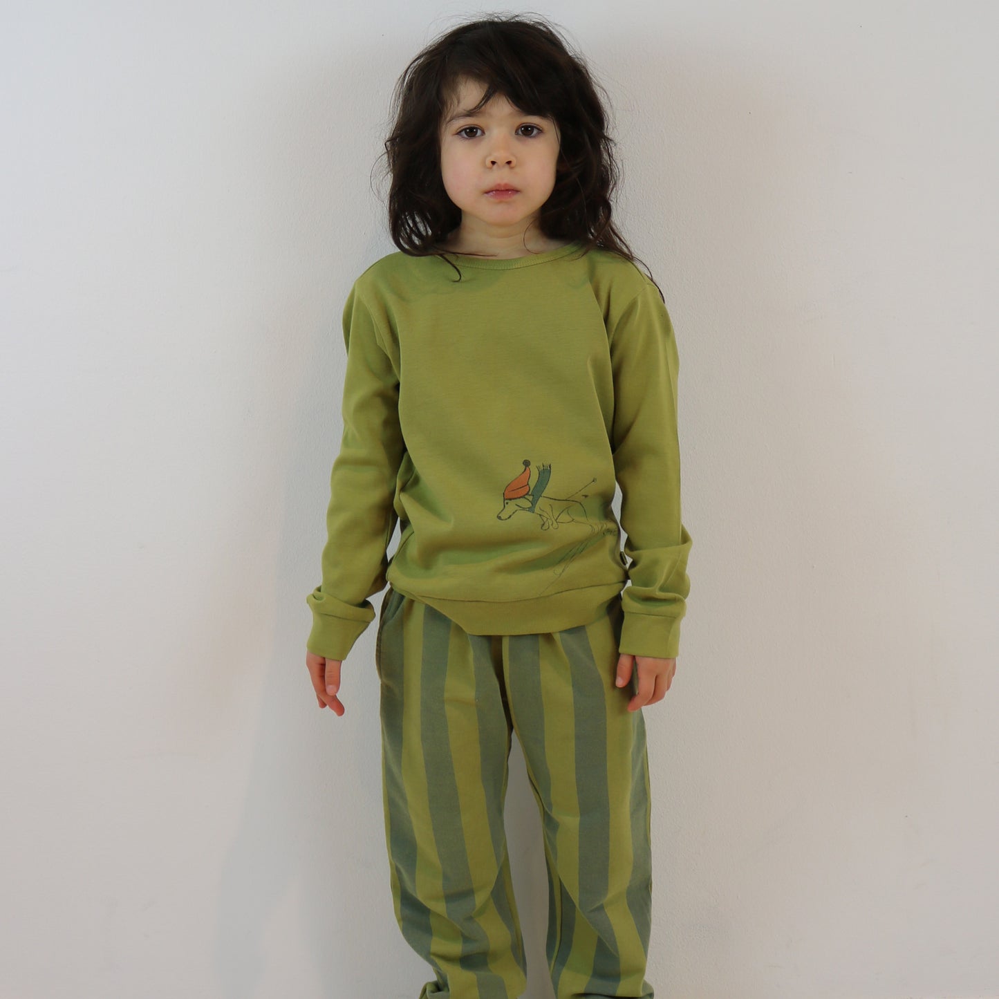 Upcycled Stripe Print Vintage Wash Jogginghose