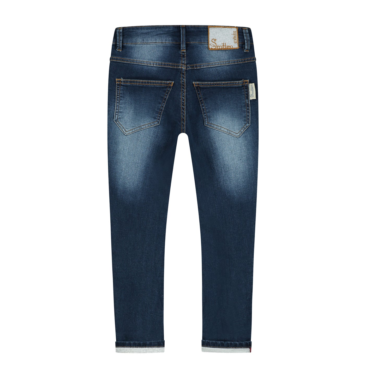 Blaue Bleach-Waschung Bequeme Passform O-Shape-Fit-Denim