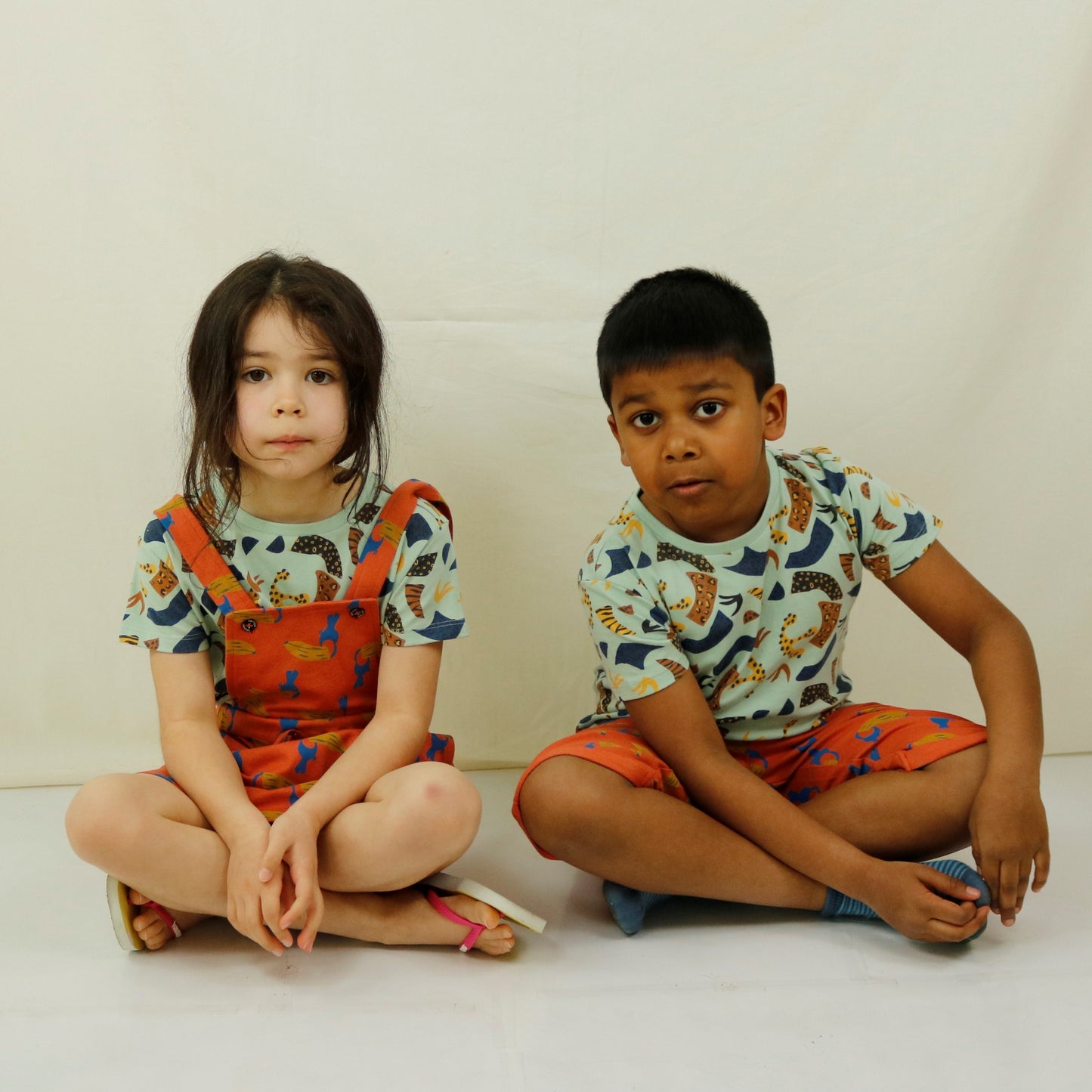 Toucan Banana Print Dungaree Skirt