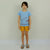 Hippo cracking skateboard short sleeve blue T-shirt
