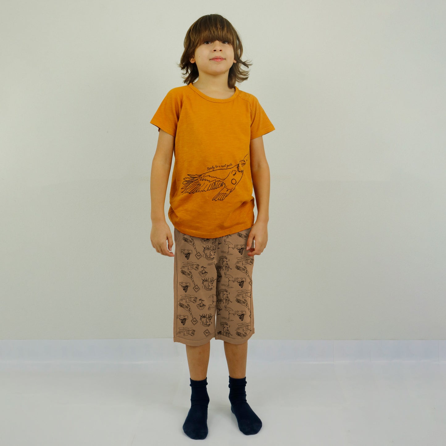 Safari all over unisex khaki Bermuda