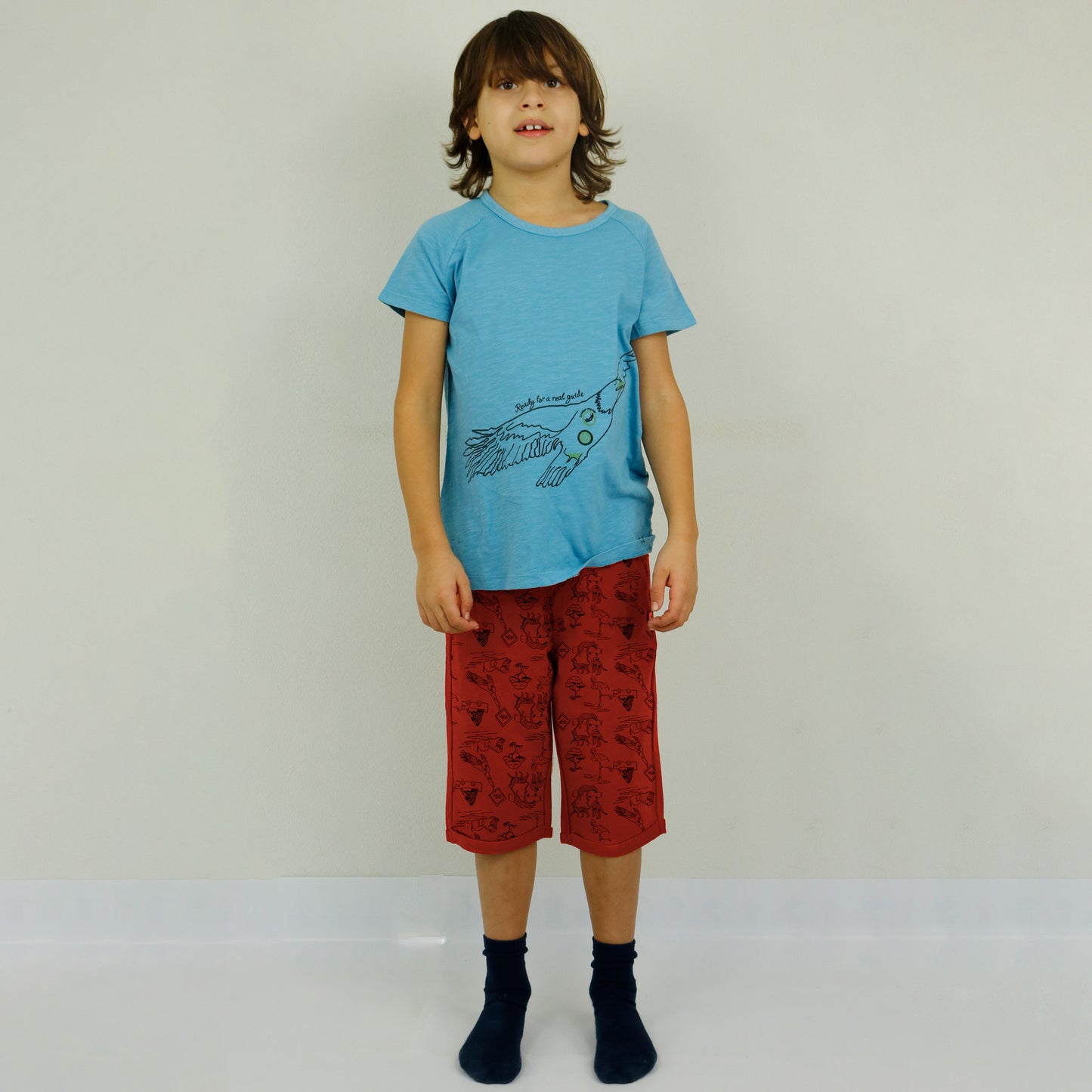 Safari all over unisex baked red Bermuda