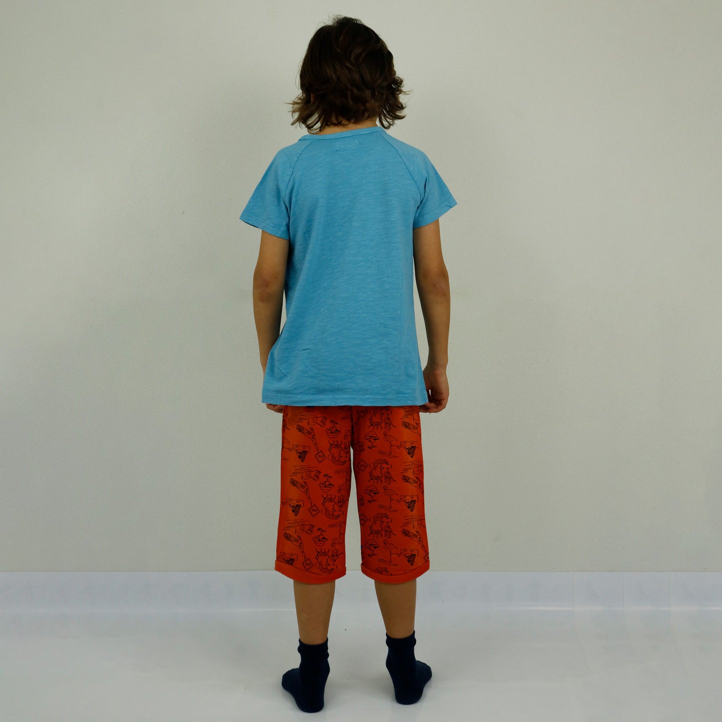 Safari all over unisex baked red Bermuda