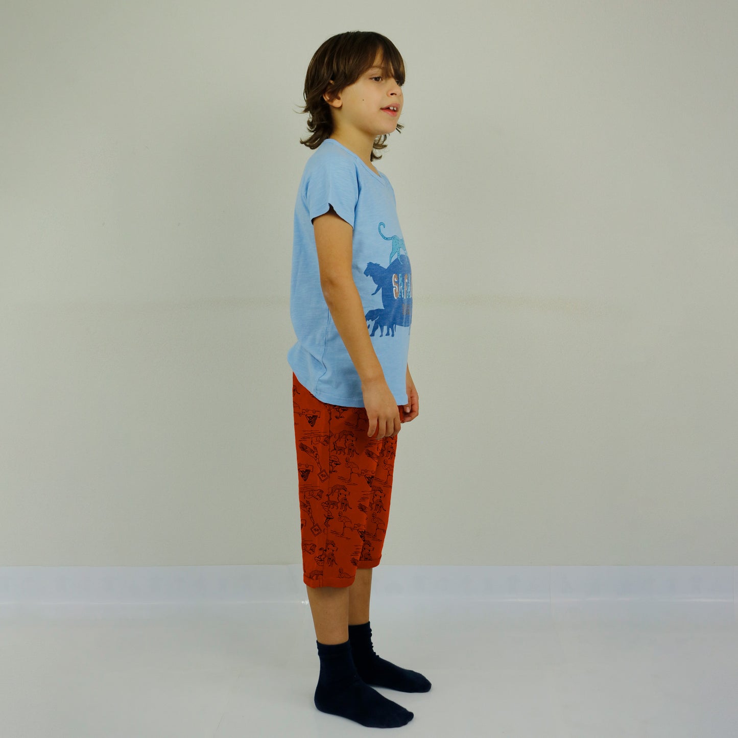 Safari all over unisex baked red Bermuda