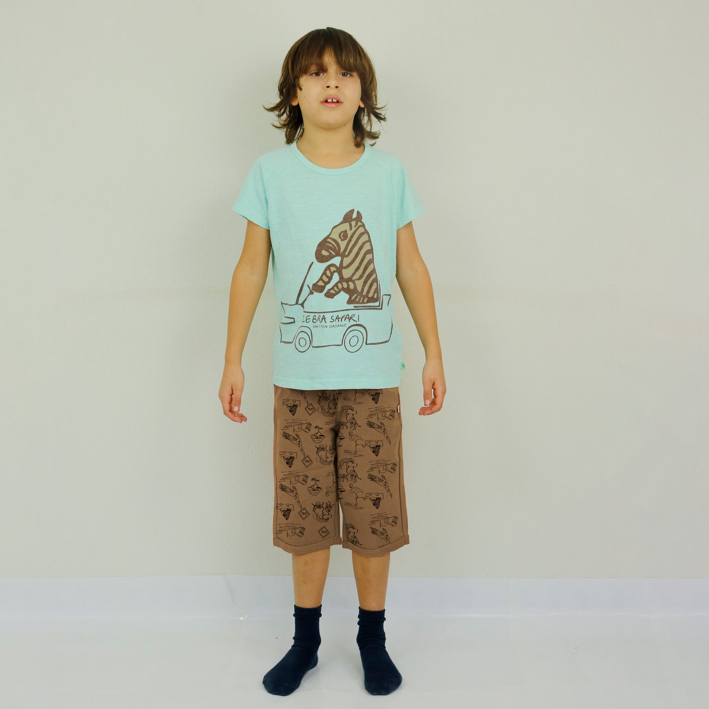 Safari all over unisex khaki Bermuda