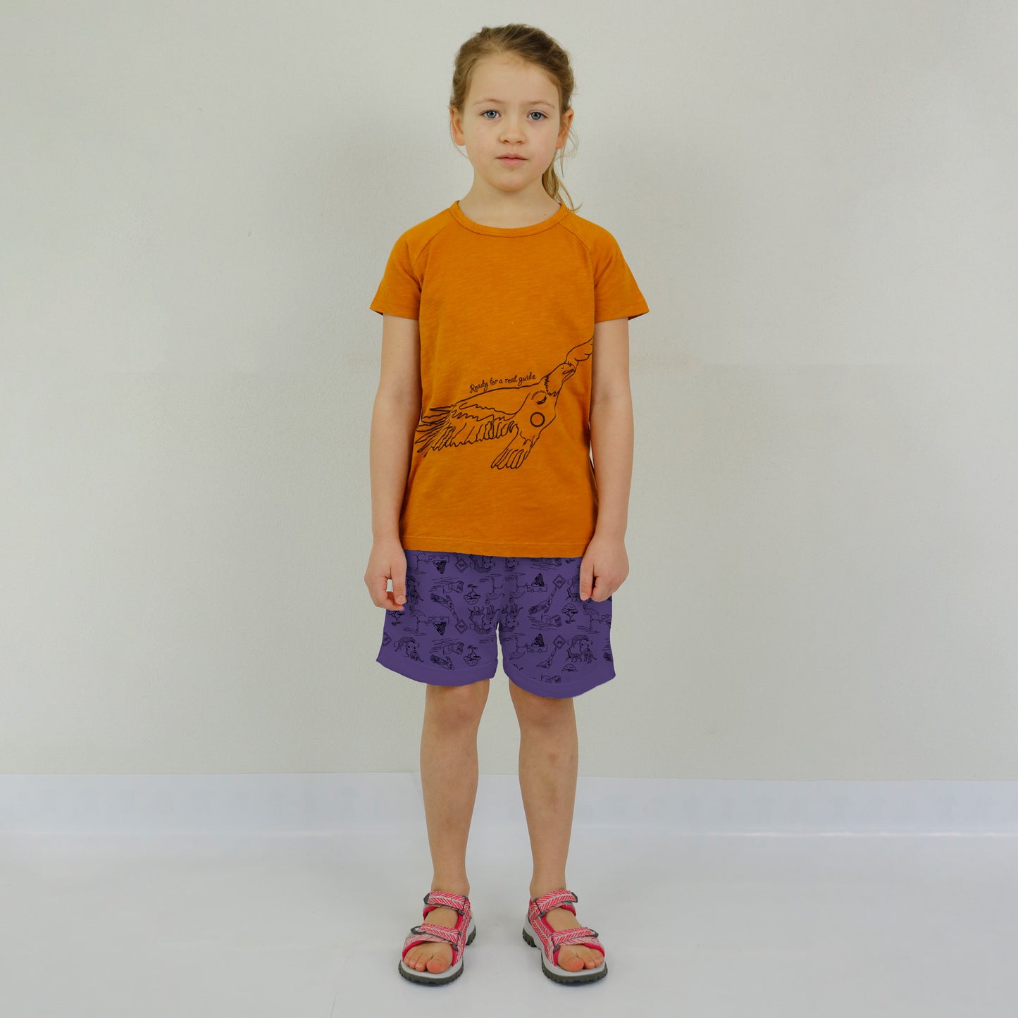 Safari hawk guide short sleeve brown T-shirt