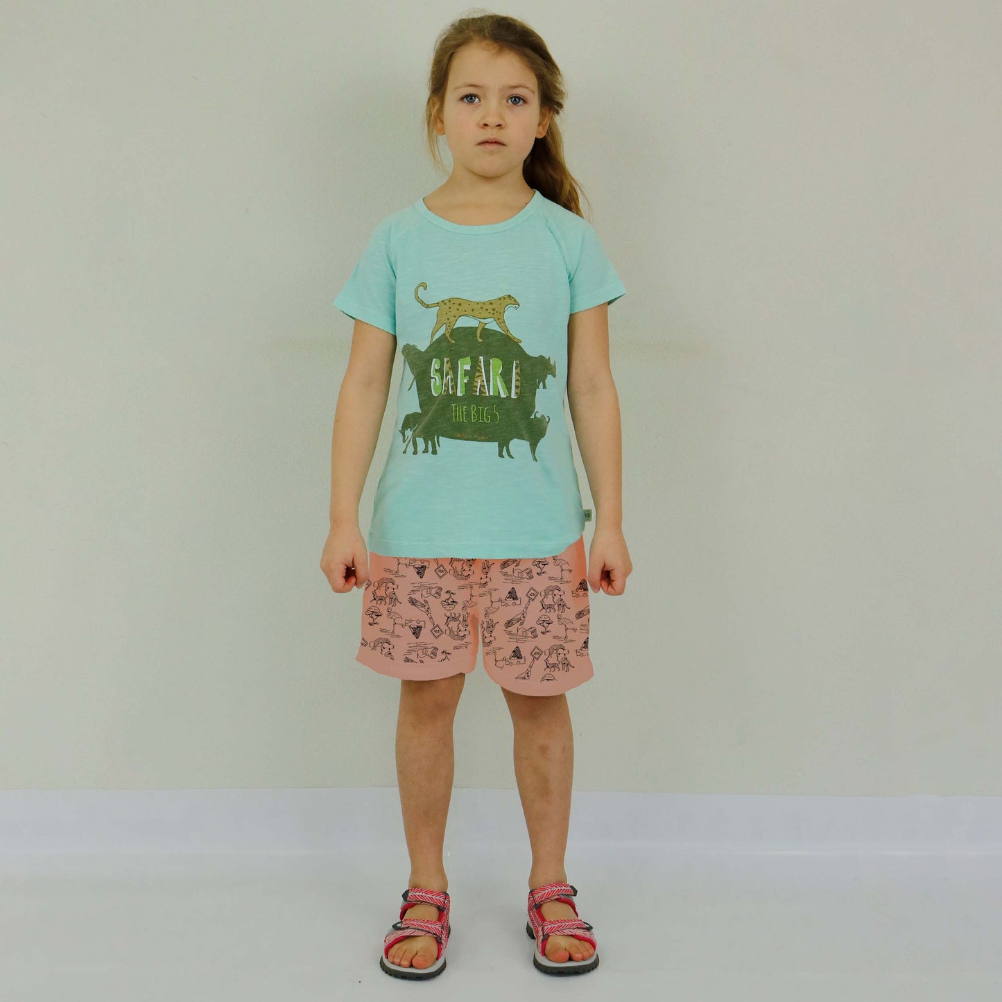 Safari all over Girl rosa kurze Bermuda