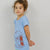 Hippo cracking skateboard short sleeve blue T-shirt