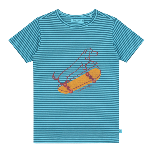 Skateboarding Striped  T-shirt