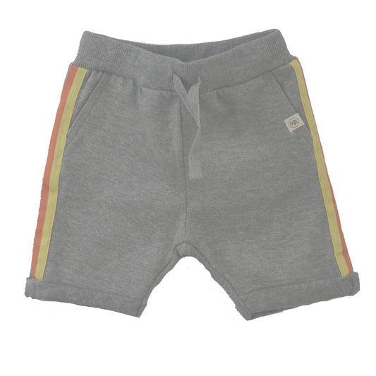 Gebürstete Fleece-Shorts aus melierter Baumwolle