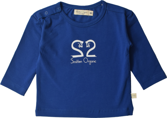 Upcycled 'Hello Spring' Long Sleeve T-shirt - Featuring the Smitten Organic Swan
