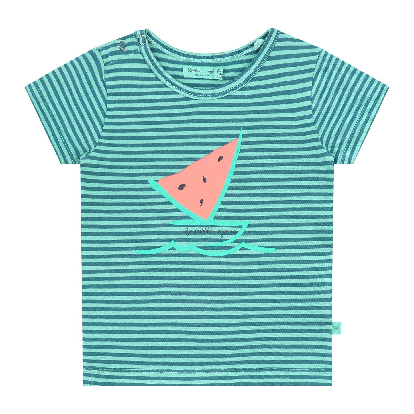 Gestreept T-shirt met watermeloenboot