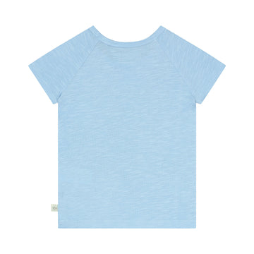 Hippo cracking skateboard short sleeve blue T-shirt