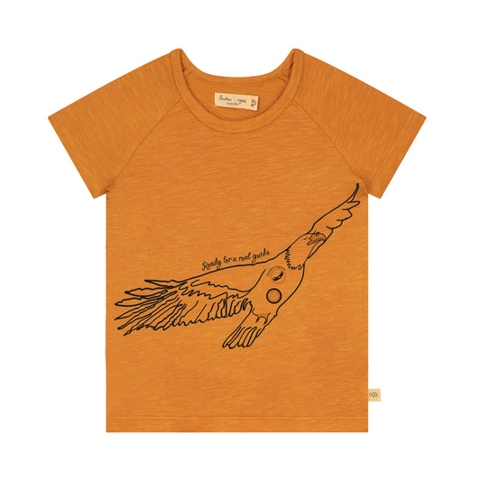 Safari Hawk Guide Kurzarm braunes T-Shirt