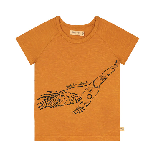 'Safari Hawk Guide' bruin T-shirt met korte mouwen