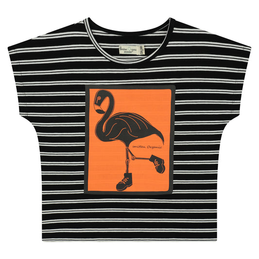Safari flamingo guide cropped T-shirt