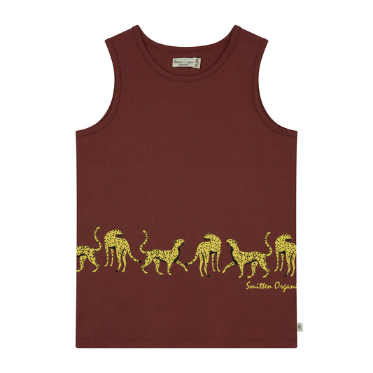 Gehendes Tanktop mit Safari-Leoparden