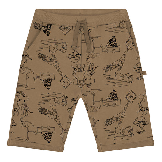 Safari all over unisex khaki Bermuda