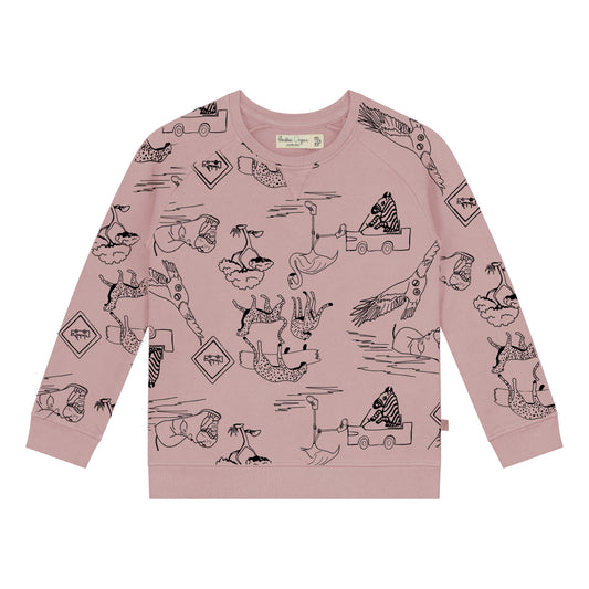 Safari all over print roos Sweater