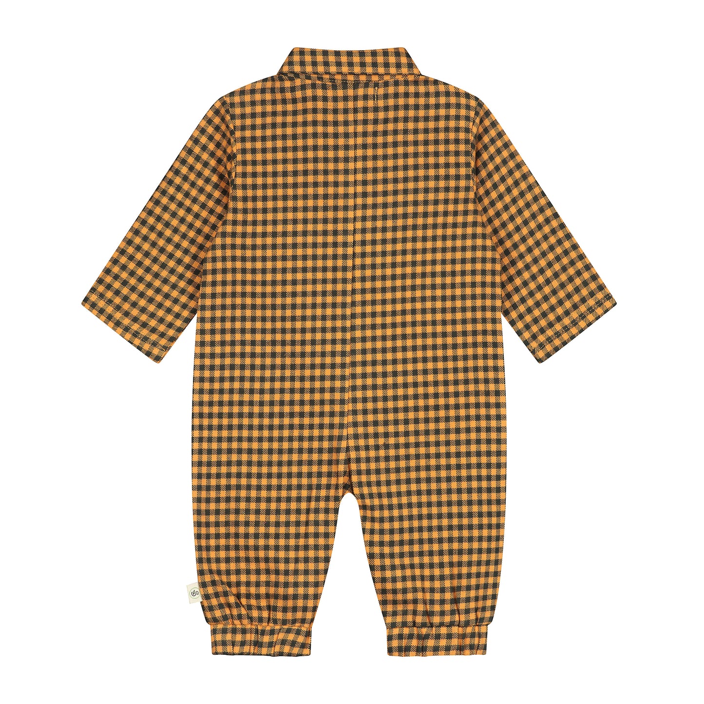 Brauner Flanell-Overall mit Vichy-Karomuster