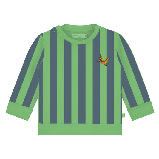 Upcycled Bestickter Dino Heavy Pullover LS