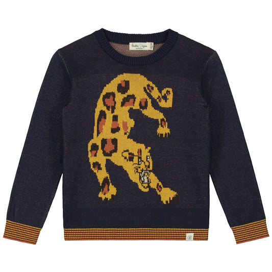 Pullover mit Jaquard-Leopard