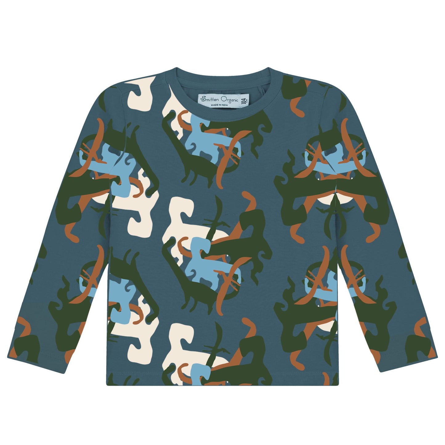 All Over Dino Print T-Shirt LS