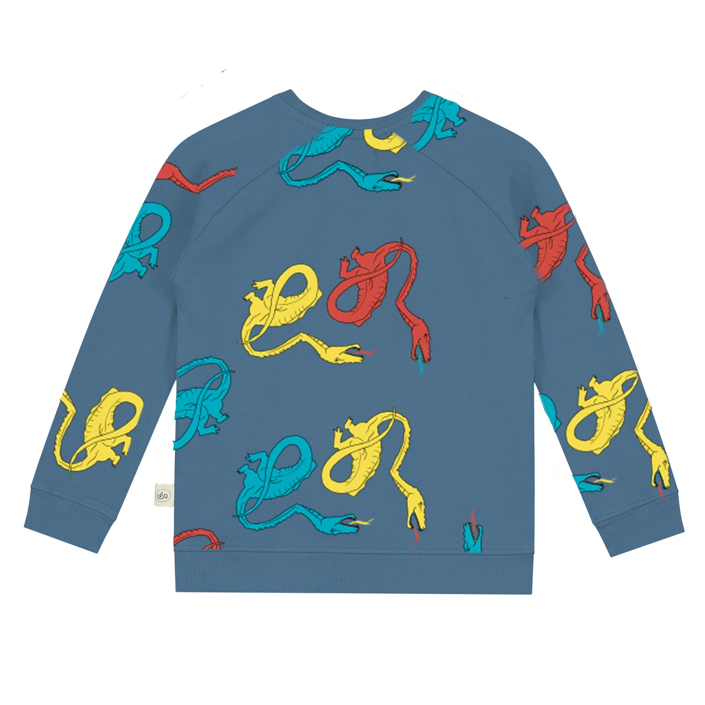 'Dragons in Camping' all over print lange mouwen sweater
