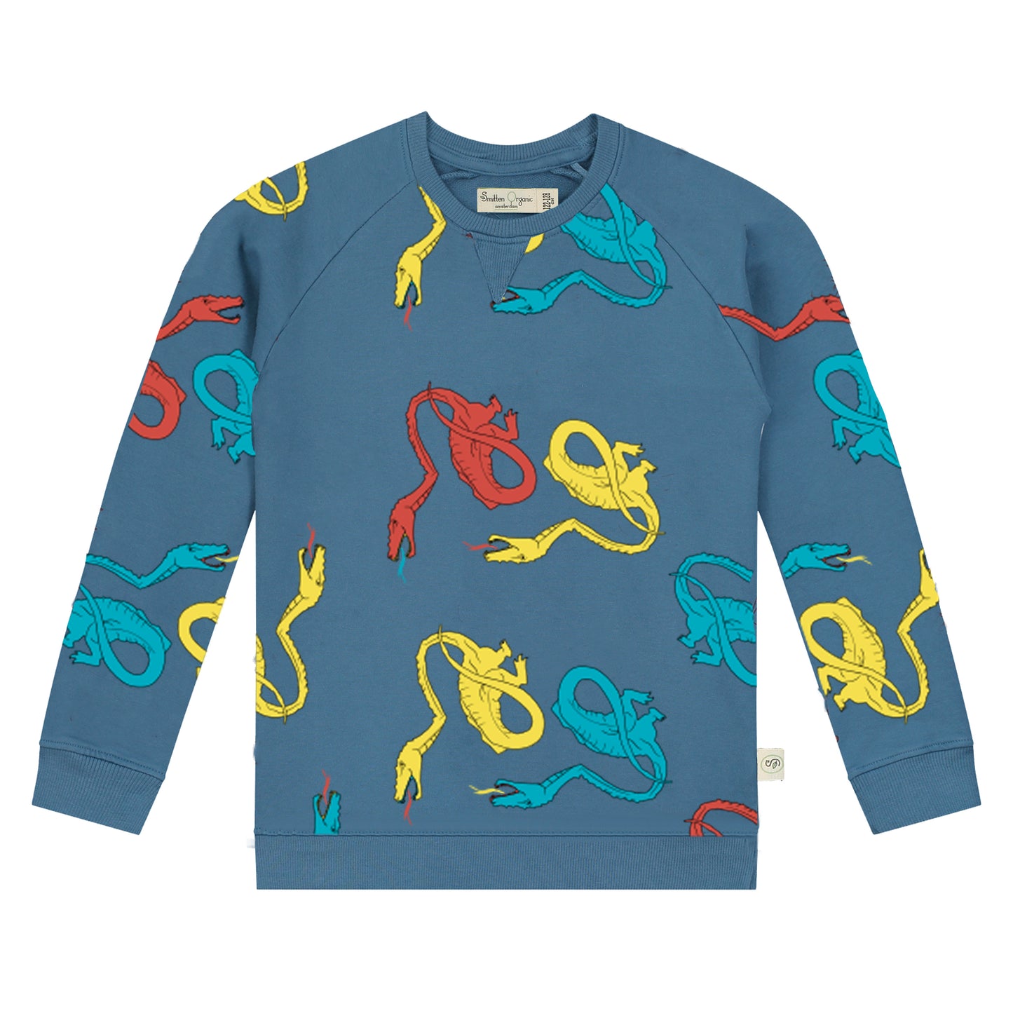 'Dragons in Camping' all over print lange mouwen sweater