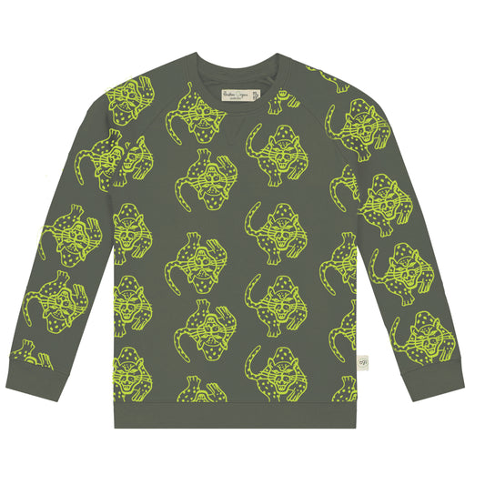 Camping Magical Leopard All Over Print Pullover Long Sleeve