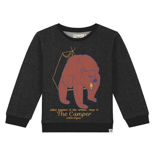 Camper Bear Melange Pullover Long Sleeve
