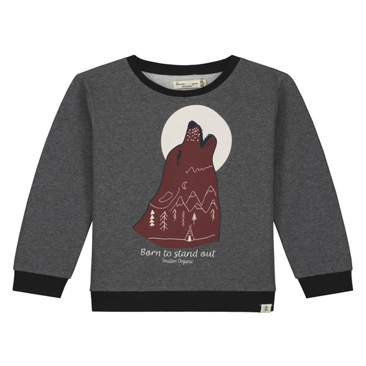 Born to Stand Melange Pullover Long Sleeve