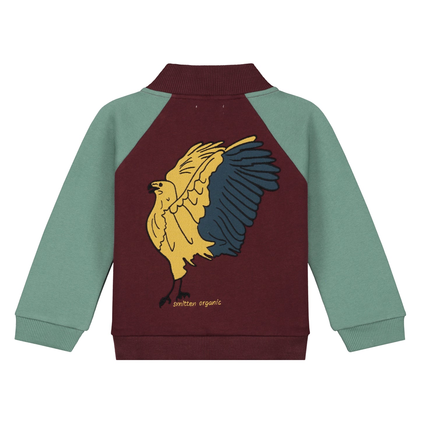 EAGLE Embroidered Block Color  Sweat Jacket