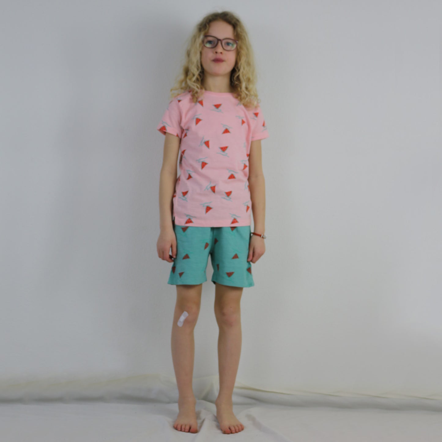 Wassermelonen-Boots-Mädchen-T - Shirt