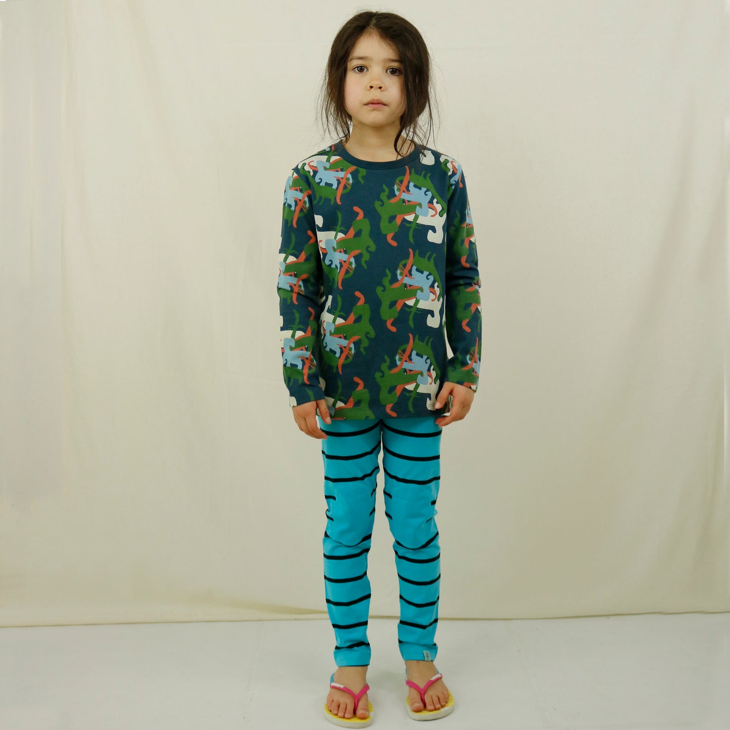 Yarn Dyed Stripes Vintage wash Legging